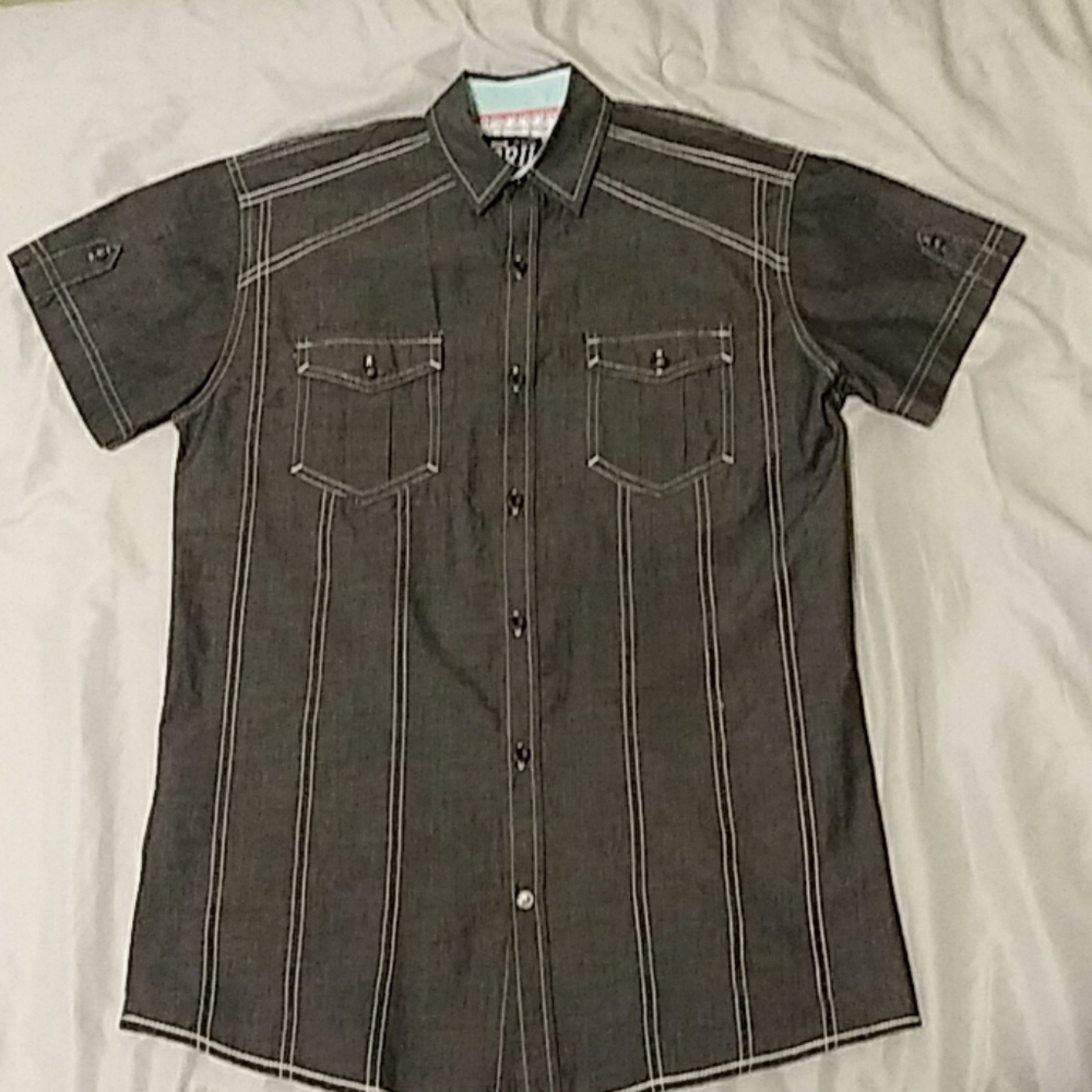 Black/gray dress shirt
